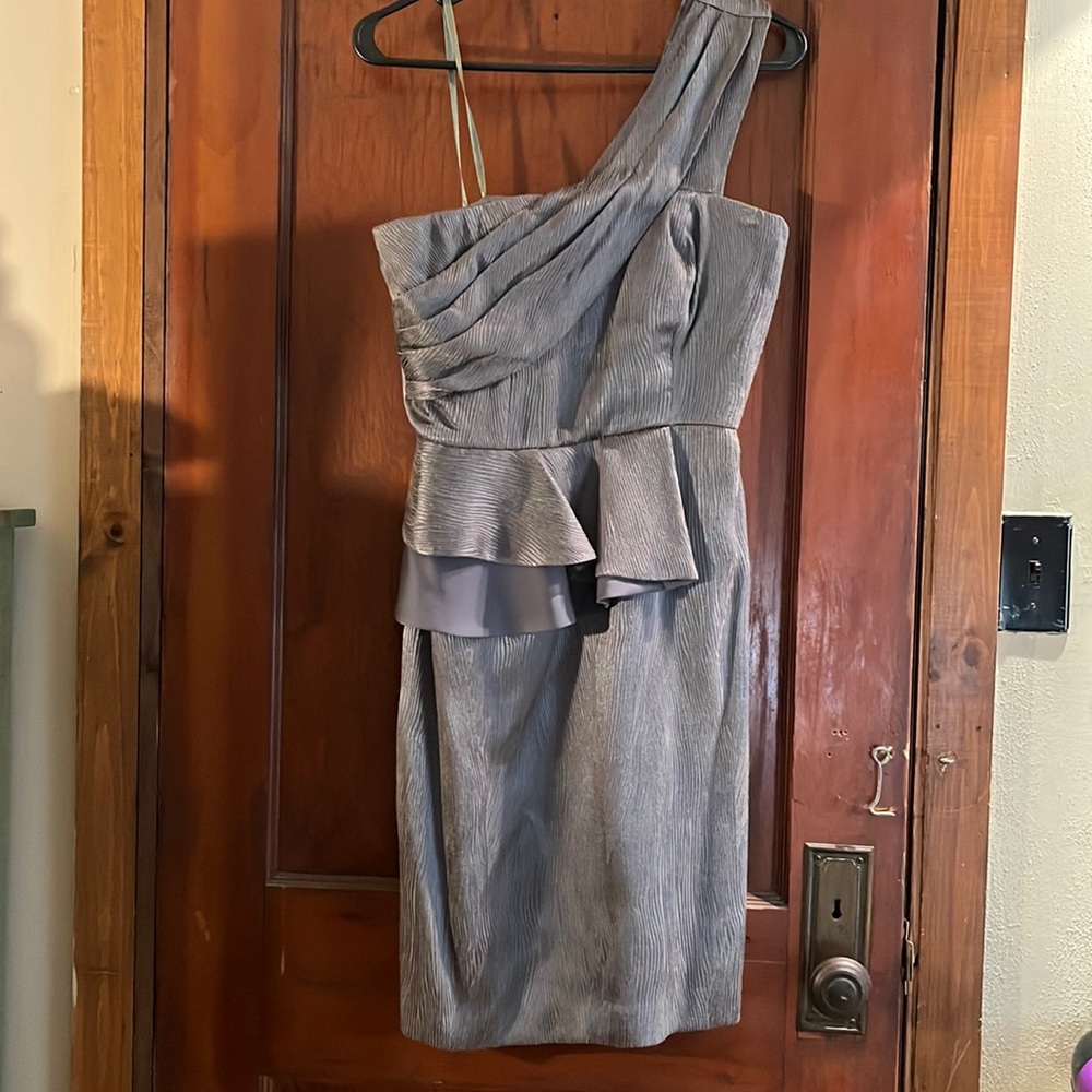 Max&Cleo one shoulder peplum dress